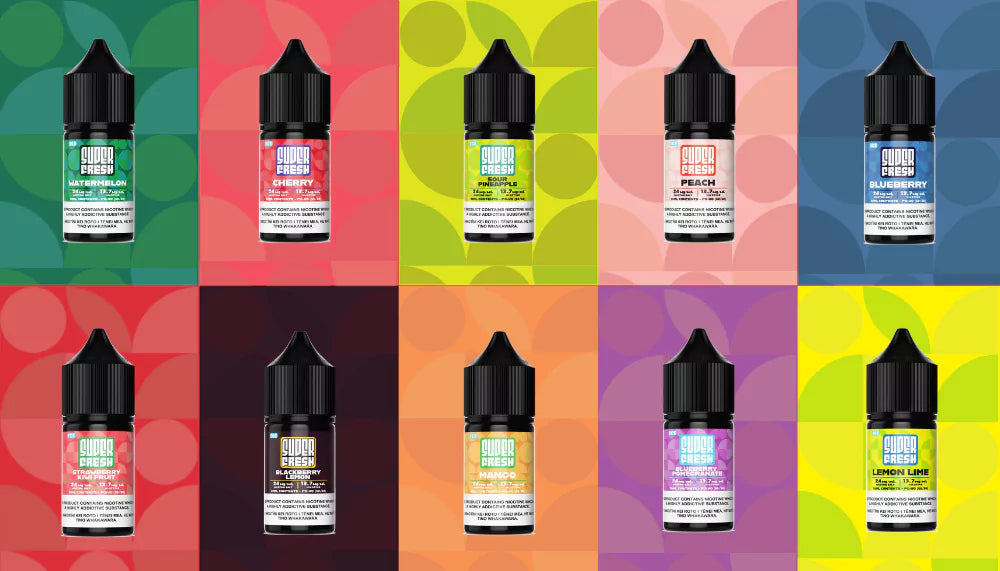 Super Fresh E-Liquids – Fruity flavors for a refreshing vaping experience.