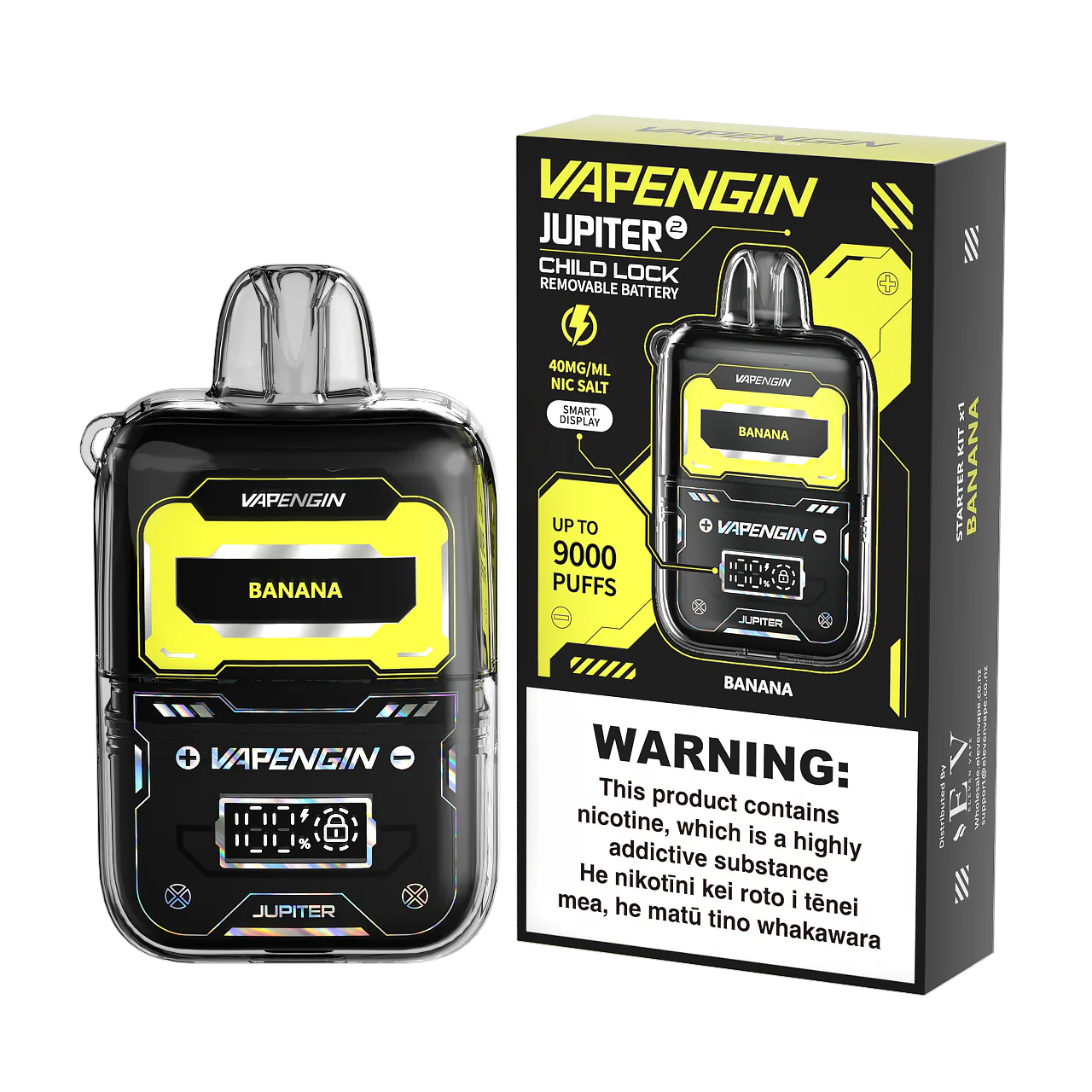 Vapengin Jupiter 2 Banana disposable vape with banana flavor