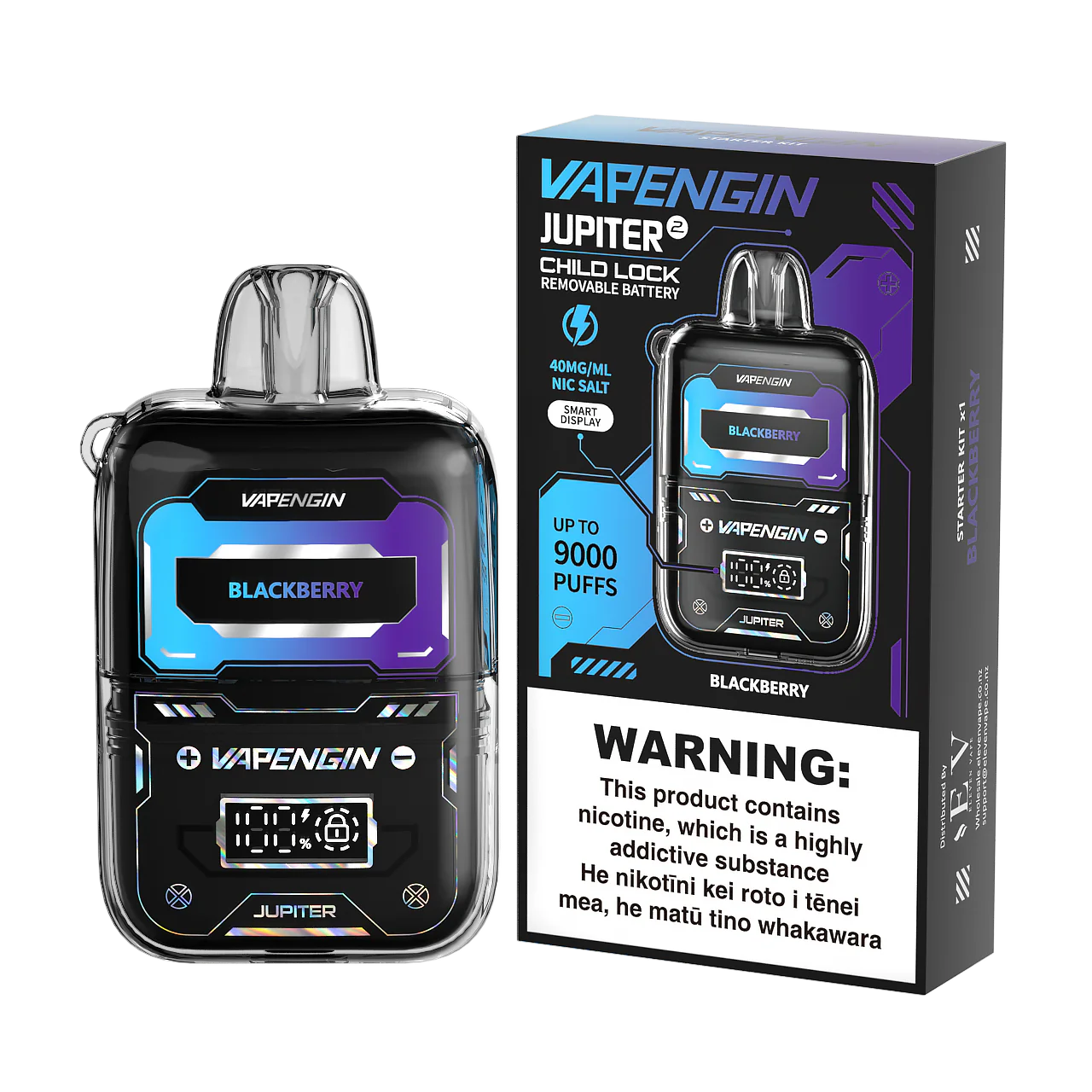 Vapengin Jupiter 2 Blackberry disposable vape with blackberry flavor