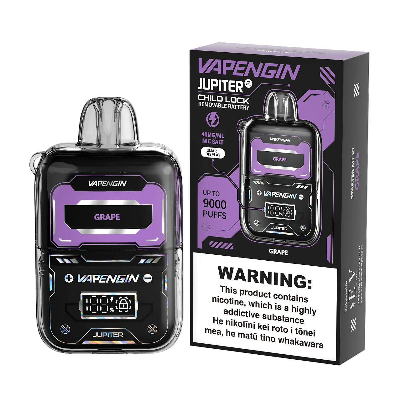 Vapengin Jupiter 2 Grape disposable vape with grape flavor