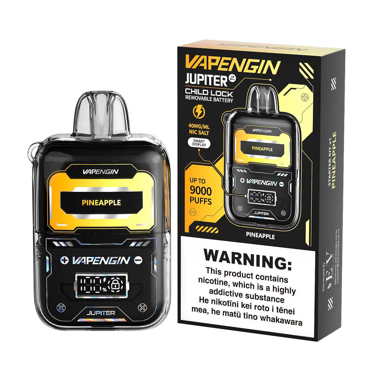 Vapengin Jupiter 2 Pineapple disposable vape with sweet pineapple flavor