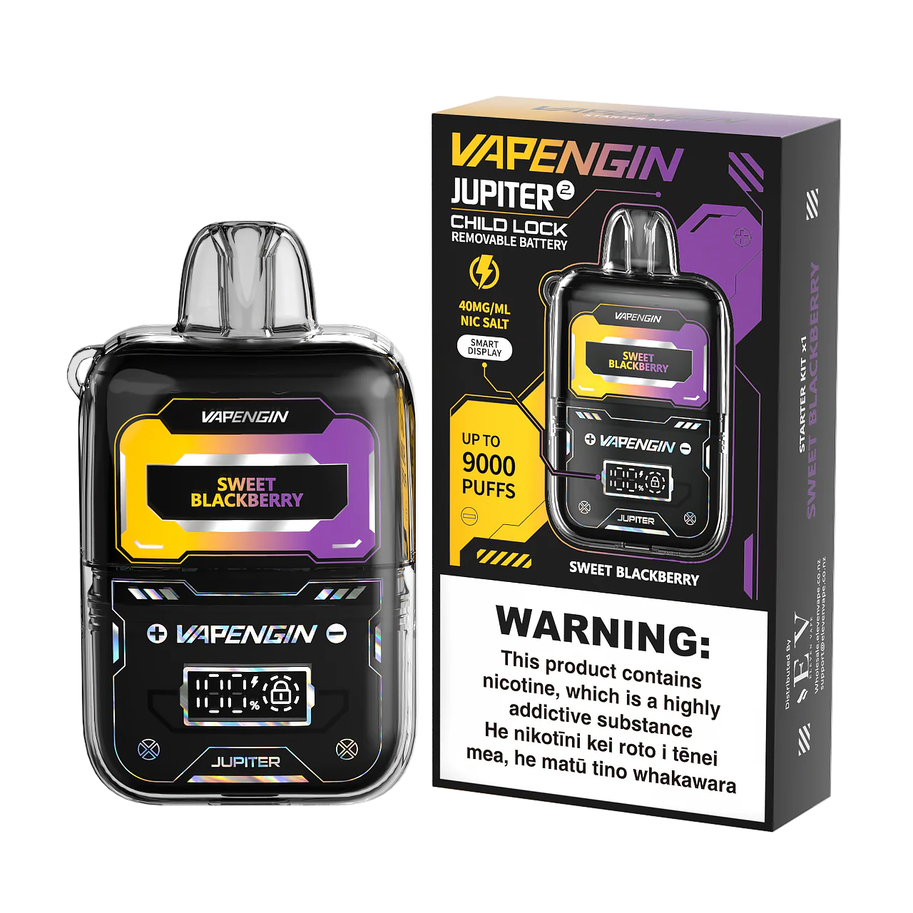 Vapengin Jupiter 2 Sweet Blackberry disposable vape with sweet blackberry flavor