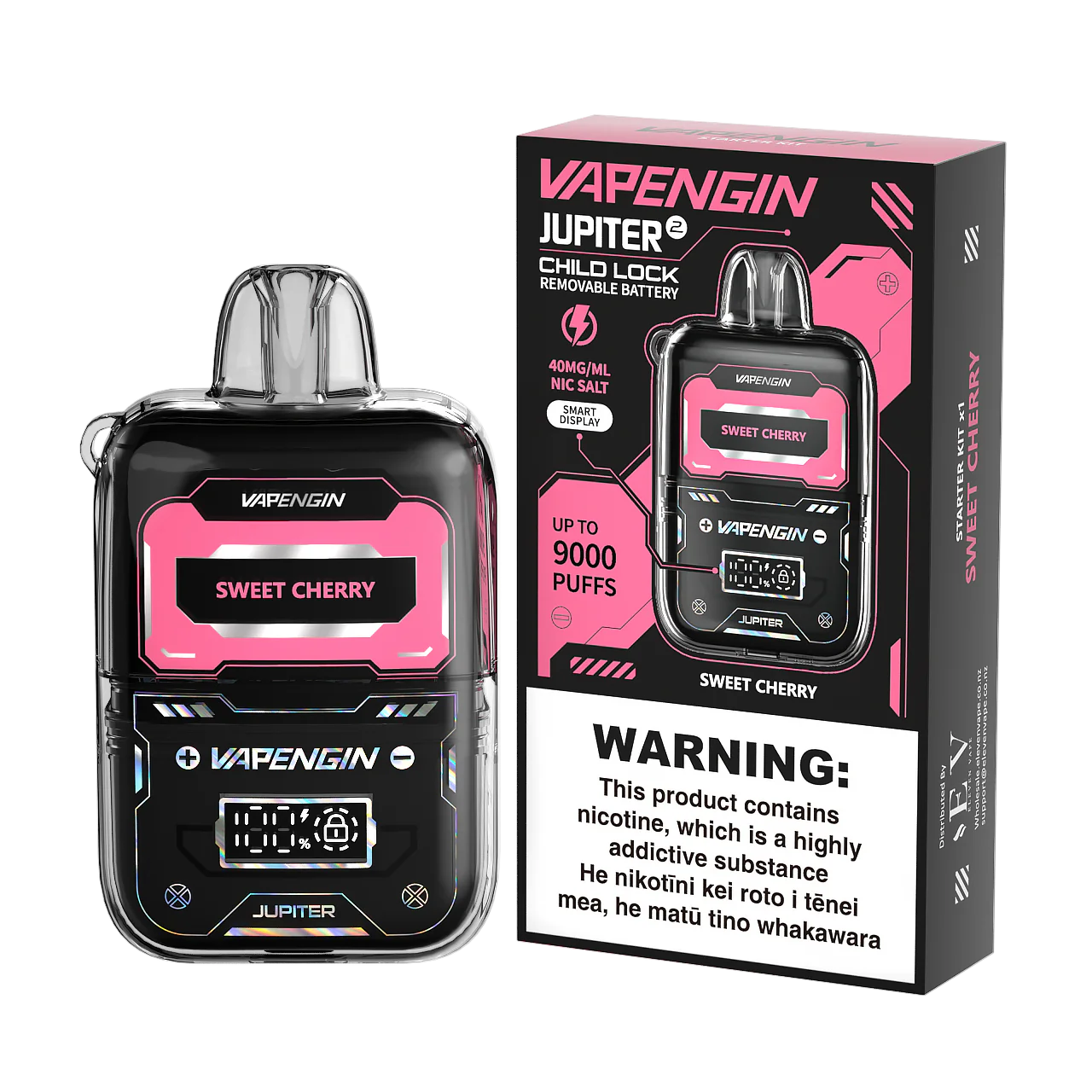 Vapengin Jupiter 2 Sweet Cherry disposable vape with sweet cherry flavor