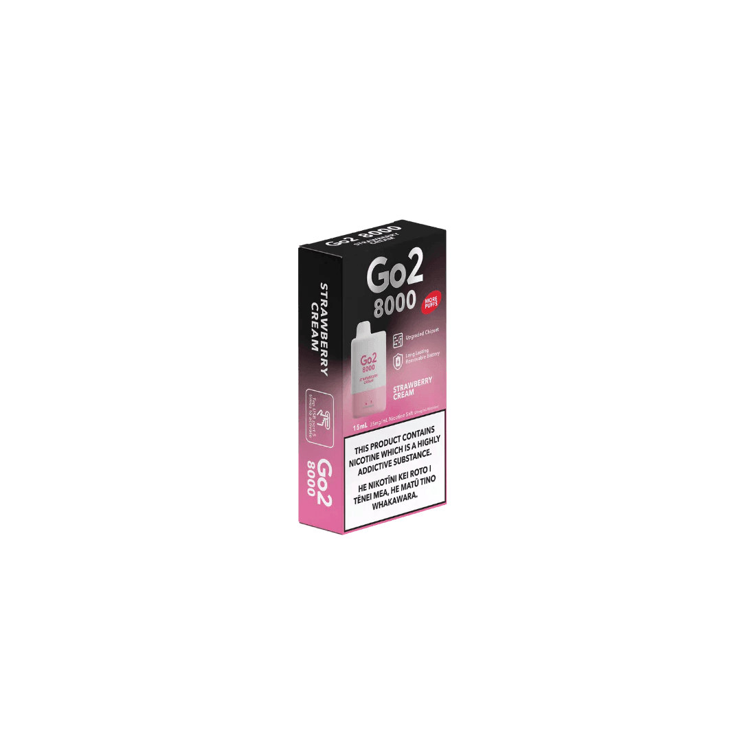 Go2 8000 Disposable Strawberry Cream 35mg/mL - Vape Vend