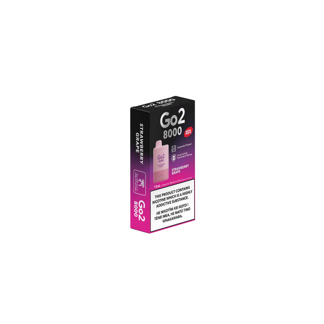 Go2 8000 Disposable Strawberry Grape 35mg/mL - Vape Vend