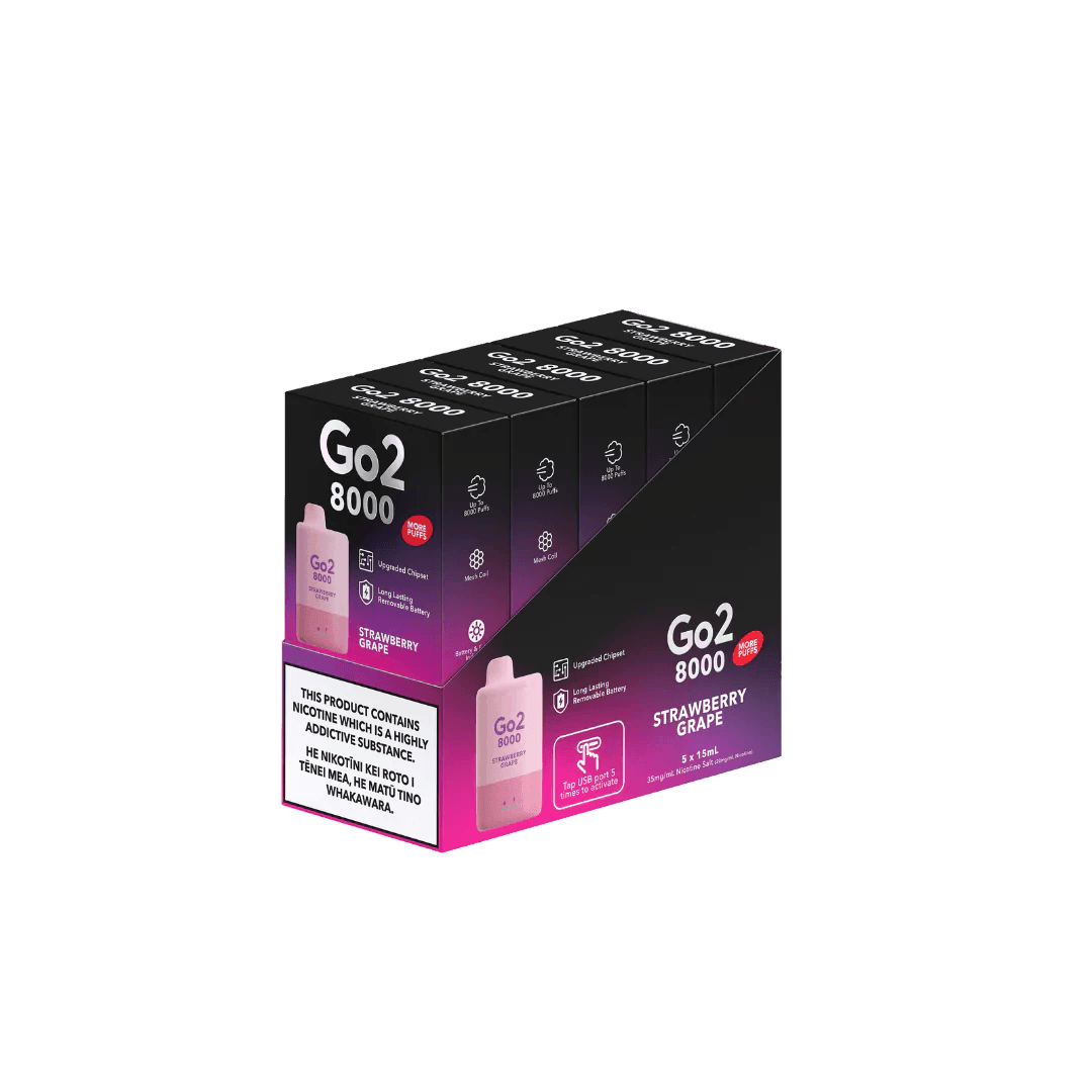 Go2 8000 Disposable Strawberry Grape 35mg/mL - Vape Vend