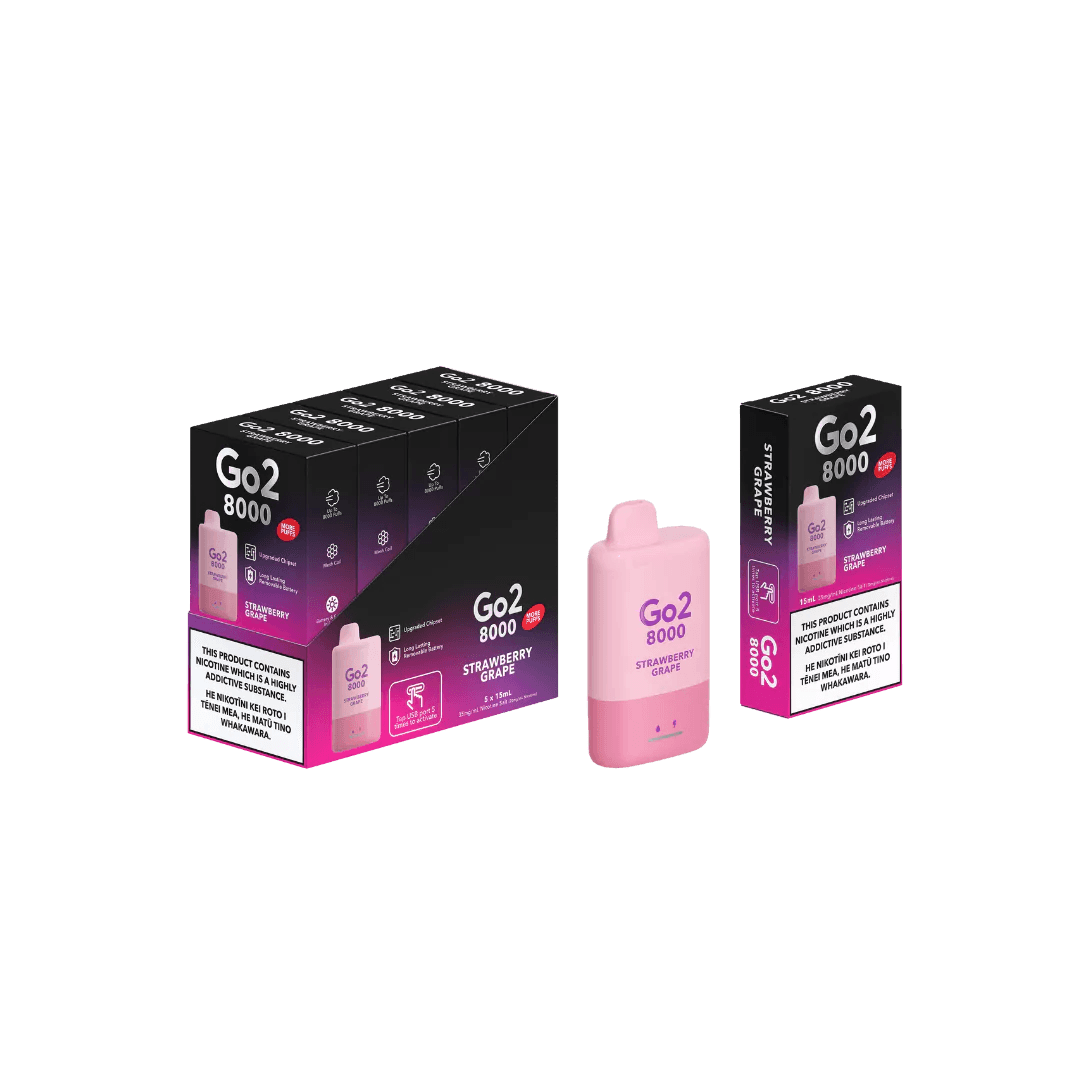 Go2 8000 Disposable Strawberry Grape 35mg/mL - Vape Vend