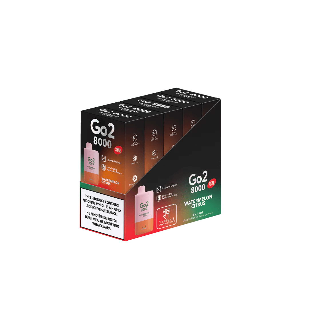 Go2 8000 Disposable Watermelon Citrus 35mg/mL - Vape Vend